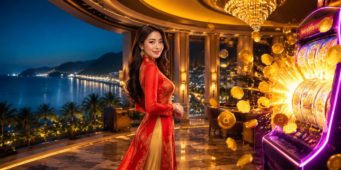 Phú Quốc với chủ đề slot game và áo dài liên hệ trải nghiệm VIP